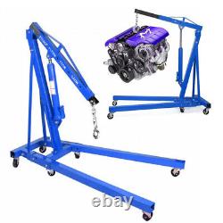 Portable 2Ton Garage Workshop Pickup Hydraulic Engine Crane Engine Hoist Mobile