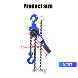 Portable 3/4 Ton Capacity Lift Manual Lever Coffing Chain Hoist Come Along