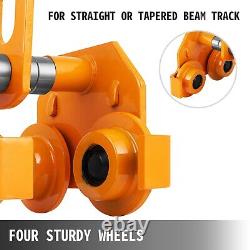 Push Beam Track Roller Trolley 2 Ton Garage Hoist Solid Steel I-beam Track