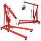 Red 2 Ton Professional Hydraulic Engine Crane Folding Hoist Lift Stand With Wheels