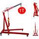 Red Heavy Duty 1 Ton 1t Hydraulic Folding Engine Crane Stand Hoist Lift Jack Uk