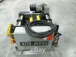 Shaw Box 5-ton Wire Rope Hoist Used Manufacturing 3-phase 460 Volt Rigging