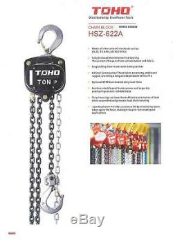 TOHO HSZ-622A Chain Block Hoist (2 Ton, 20 Ft. Chain)
