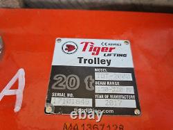 Tiger 20 ton Geared RSJ Beam Girder Trolley Overhead Gantry crane £550+Vat ref. A