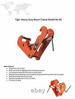 Tiger Tiger BC-0100 Beam/Girder Clamp, 1.0 Tons, Width 75 mm-210 mm