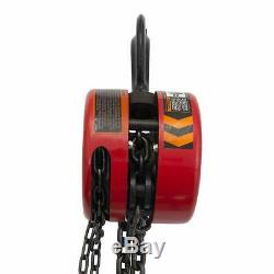 Torin Big Red Chain Block / Manual Hoist with 2 Hooks, 5 Ton (10,000 lb) Capacit