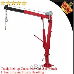 Truck Pick-up Crane with Cable & Winch 1 Ton Lifts and Hoists Handling loading