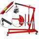 Uk Folding Hydraulic Shop Engine Crane Hoist Lift Stand Wheels 4000lb/ 2-ton Red