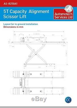 Wheel Alignment Scissor Car Lift / Vehicle Ramp / Hoist, 5 Ton, 5000kg