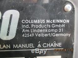YALE- 5 TON HAND CHAIN HOIST MADE IN GERMANY BY COLUMUS Mc KINNON