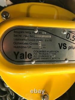 Yale 1/2 Ton Manual Chain Hoist 500 Kgs, 6 Meter Lift, VS Plus # New